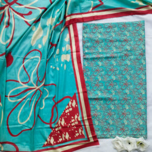 floral suit blue 3 piece