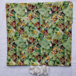 green watercolor floral print lawn 2 piece unstitched